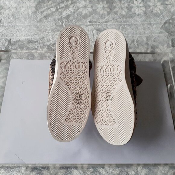 NWT Mou silver sequin round toe low cut sneakers, EU 38 - Picture 13 of 16